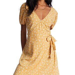 Billabong Hot Tropics Dress | Yellow & White | Size S | BNWT